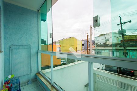 Varanda da sala de casa à venda com 2 quartos, 138m² em Vila Linda, Santo André