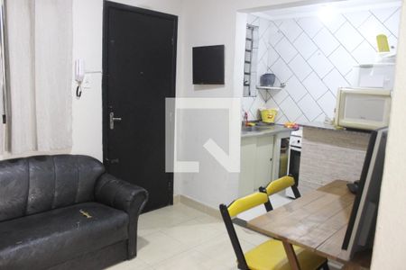 Sala de apartamento para alugar com 1 quarto, 42m² em Centro, São Vicente
