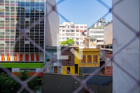 Vista da Varanda da Sala/Quarto de kitnet/studio à venda com 1 quarto, 30m² em Bela Vista, São Paulo