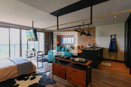 Sala/Cozinha de apartamento à venda com 1 quarto, 57m² em Pinheiros, São Paulo