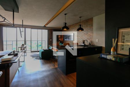Sala/Cozinha de apartamento à venda com 1 quarto, 57m² em Pinheiros, São Paulo