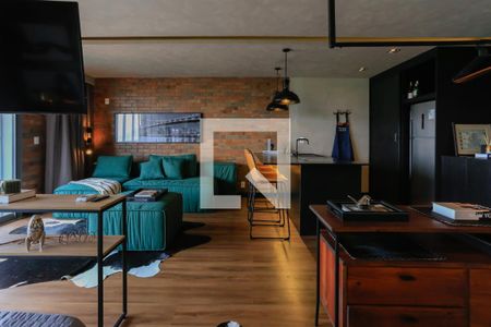 Sala/Cozinha de apartamento à venda com 1 quarto, 57m² em Pinheiros, São Paulo