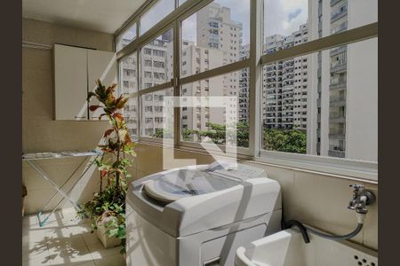 Área de Serviço de apartamento para alugar com 3 quartos, 100m² em Barra Funda, Guarujá