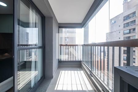 Varanda Studio de apartamento para alugar com 1 quarto, 25m² em Brooklin Paulista, São Paulo