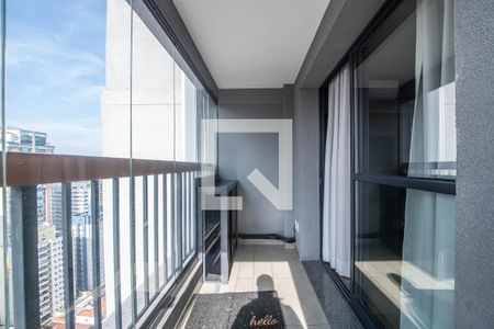 Varanda Studio de apartamento para alugar com 1 quarto, 25m² em Brooklin Paulista, São Paulo
