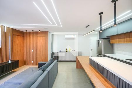 Sala e cozinha de apartamento para alugar com 2 quartos, 89m² em Tatuapé, São Paulo