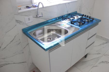 Cozinha de kitnet/studio para alugar com 1 quarto, 15m² em Jardim Santa Mena, Guarulhos