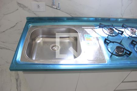 Cozinha de kitnet/studio para alugar com 1 quarto, 15m² em Jardim Santa Mena, Guarulhos