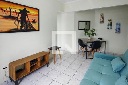 Sala de apartamento para alugar com 1 quarto, 48m² em Mirim, Praia Grande
