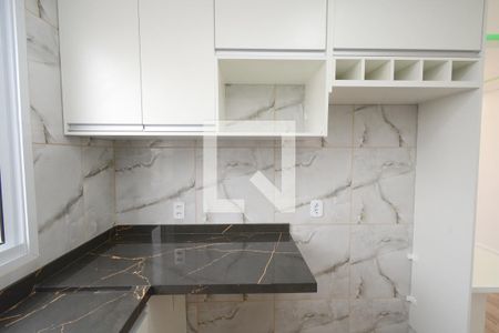 Apartamento para alugar com 36m², 2 quartos e 1 vagaDetalhe da cozinha
