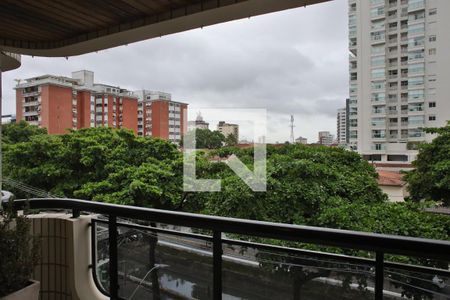 Varanda da Sala de Estar e Jantar de apartamento para alugar com 3 quartos, 275m² em Gonzaga, Santos