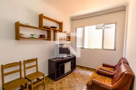 Sala de apartamento para alugar com 1 quarto, 55m² em Guilhermina, Praia Grande