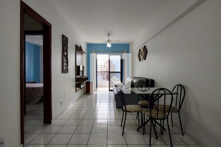 Sala de apartamento para alugar com 1 quarto, 60m² em Guilhermina, Praia Grande