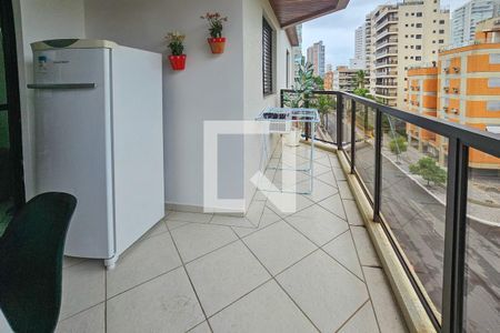 Varanda de apartamento para alugar com 3 quartos, 105m² em Jardim Belmar, Guarujá
