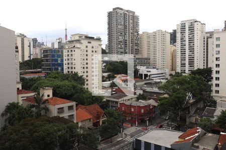 Vista da Sacada de kitnet/studio à venda com 1 quarto, 27m² em Pinheiros, São Paulo