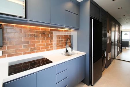 Cozinha de apartamento para alugar com 1 quarto, 36m² em Indianópolis, São Paulo