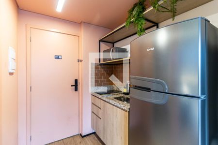 Cozinha de kitnet/studio para alugar com 1 quarto, 24m² em Campos Elíseos, São Paulo