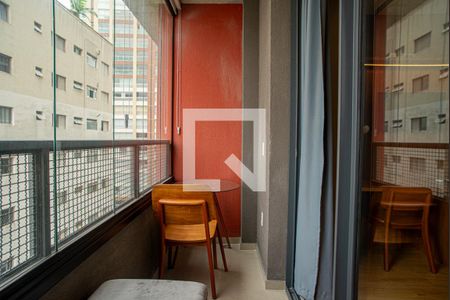 Varanda do Studio  de kitnet/studio para alugar com 1 quarto, 25m² em Consolação, São Paulo
