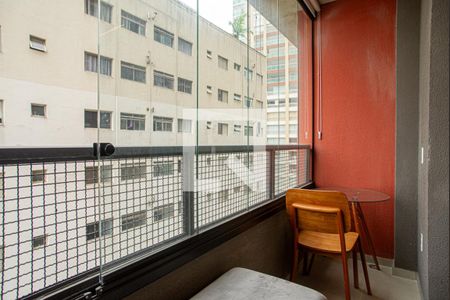 Varanda do Studio  de kitnet/studio para alugar com 1 quarto, 25m² em Consolação, São Paulo