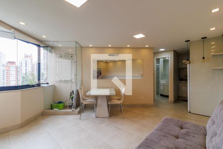 Sala de apartamento à venda com 1 quarto, 42m² em Paraíso do Morumbi, São Paulo