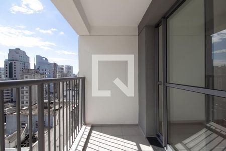 Varanda  de kitnet/studio para alugar com 1 quarto, 26m² em Consolação, São Paulo
