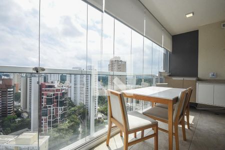 Varanda de kitnet/studio para alugar com 1 quarto, 35m² em Real Parque, São Paulo