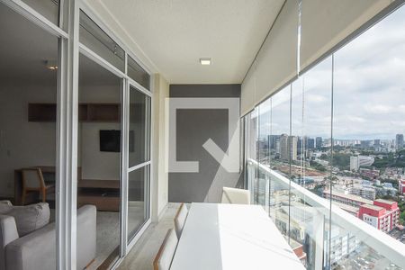 Varanda de kitnet/studio para alugar com 1 quarto, 35m² em Real Parque, São Paulo