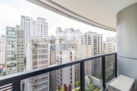 Varanda de apartamento à venda com 1 quarto, 30m² em Jardim Paulista, São Paulo