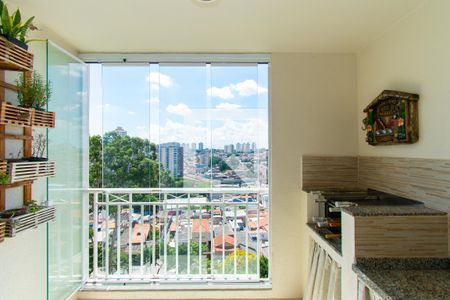 Varanda gourmet de apartamento à venda com 3 quartos, 75m² em Vila Paulo Silas, São Paulo