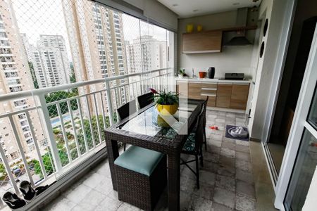 Varanda da Sala de apartamento para alugar com 3 quartos, 96m² em Vila Andrade, São Paulo