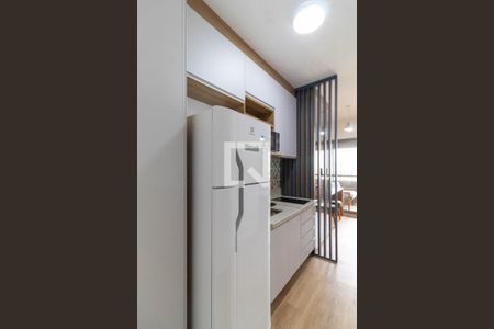 Cozinha de kitnet/studio para alugar com 1 quarto, 28m² em Chácara Seis de Outubro, São Paulo