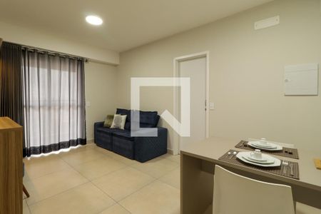 Sala de apartamento para alugar com 1 quarto, 45m² em Jardim Sumare, Ribeirão Preto