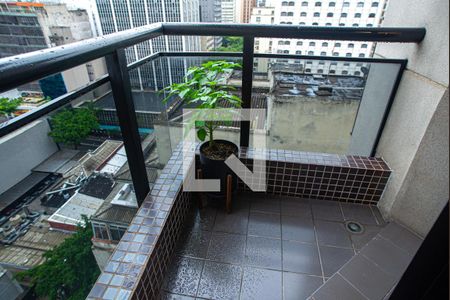 Varanda da Sala de apartamento para alugar com 1 quarto, 48m² em Consolação, São Paulo