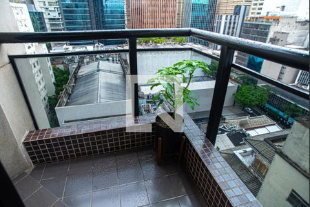 Varanda da Sala de apartamento para alugar com 1 quarto, 48m² em Consolação, São Paulo