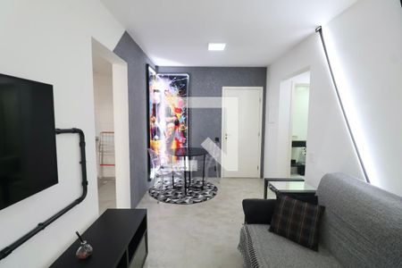 Sala de apartamento para alugar com 2 quartos, 70m² em Loteamento João Batista Julião, Guarujá