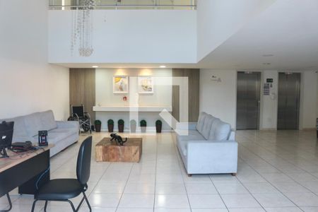 Área comum - Hall de entrada de apartamento para alugar com 2 quartos, 70m² em Loteamento João Batista Julião, Guarujá
