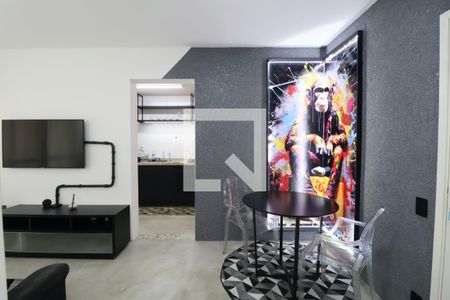 Sala de apartamento para alugar com 2 quartos, 70m² em Loteamento João Batista Julião, Guarujá