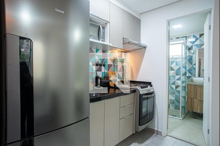 Cozinha de apartamento para alugar com 1 quarto, 27m² em Bela Vista, São Paulo