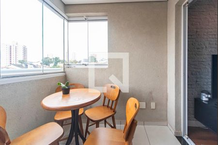Varanda Gourmet de apartamento à venda com 2 quartos, 50m² em Vila Scarpelli, Santo André