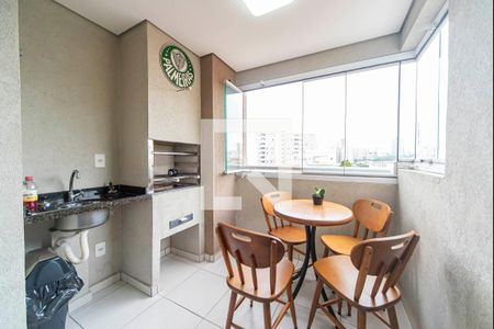 Varanda Gourmet de apartamento à venda com 2 quartos, 50m² em Vila Scarpelli, Santo André
