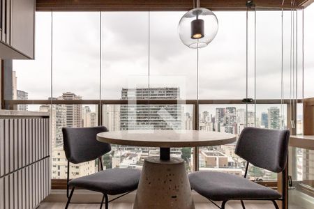 Cozinha de kitnet/studio para alugar com 1 quarto, 26m² em Vila Nova Conceição, São Paulo