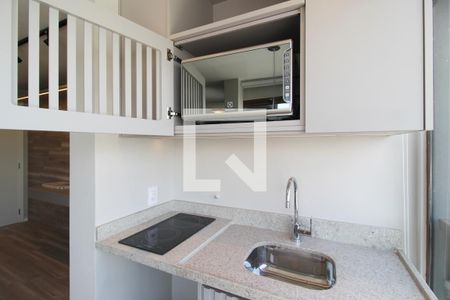 Cozinha/Varanda  de apartamento à venda com 1 quarto, 26m² em Vila Nova Conceição, São Paulo