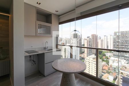 Cozinha/Varanda  de apartamento à venda com 1 quarto, 26m² em Vila Nova Conceição, São Paulo