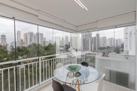 Varanda da Sala de apartamento para alugar com 2 quartos, 67m² em Brooklin, São Paulo