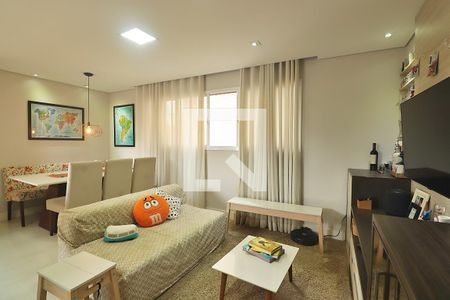 Sala de apartamento à venda com 3 quartos, 85m² em Campestre, Santo André