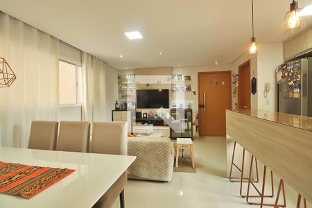 Sala de apartamento à venda com 3 quartos, 85m² em Campestre, Santo André