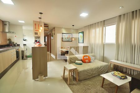 Sala de apartamento à venda com 3 quartos, 85m² em Campestre, Santo André