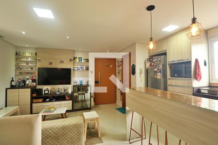 Sala de apartamento à venda com 3 quartos, 85m² em Campestre, Santo André