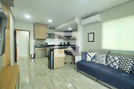 Sala de apartamento à venda com 3 quartos, 132m² em Parque das Nações, Santo André