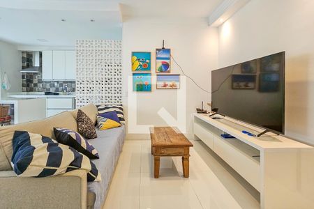 Sala de apartamento para alugar com 2 quartos, 100m² em Vila Alzira, Guarujá